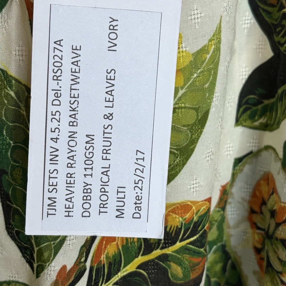 Rose And Olive Tropical Fruit Print Top Womens Size M Resort Vacation Island - Picture 5 of 6